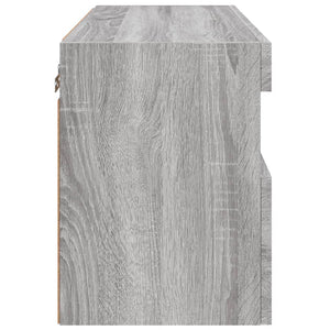 TV-Wandschrank mit LED Grau Sonoma 60 cm