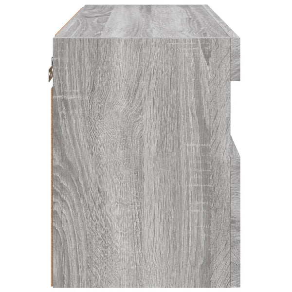 TV-Wandschrank mit LED Grau Sonoma 60 cm