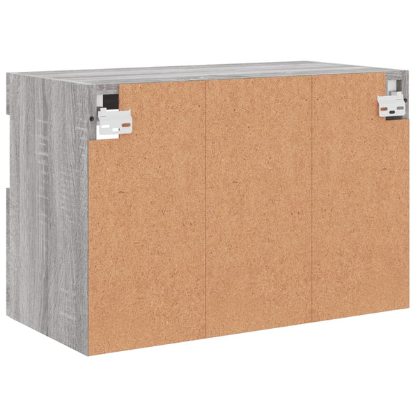 TV-Wandschrank mit LED Grau Sonoma 60 cm
