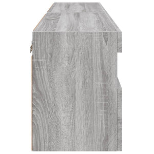 TV-Wandschränke mit LED, 2er Set, Grau Sonoma
