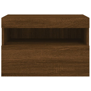 TV-Wandschrank mit LED Braun Eichenoptik