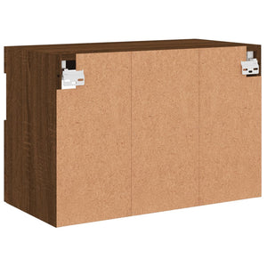 TV-Wandschrank mit LED Braun Eichenoptik
