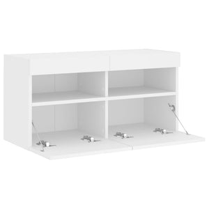 TV-Wandschrank mit LED Weiß 80x30x40 cm