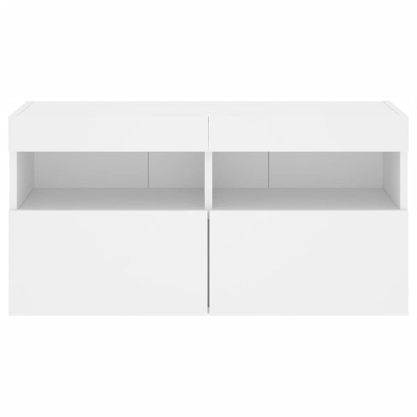 TV-Wandschrank mit LED Weiß 80x30x40 cm