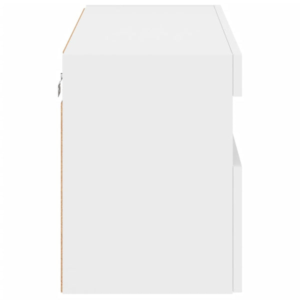 TV-Wandschrank mit LED Weiß 80x30x40 cm
