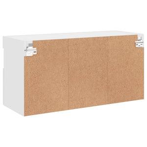 TV-Wandschrank mit LED Weiß 80x30x40 cm