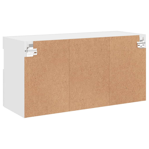TV-Wandschrank mit LED Weiß 80x30x40 cm