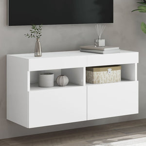 TV-Wandschrank mit LED Weiß 80x30x40 cm