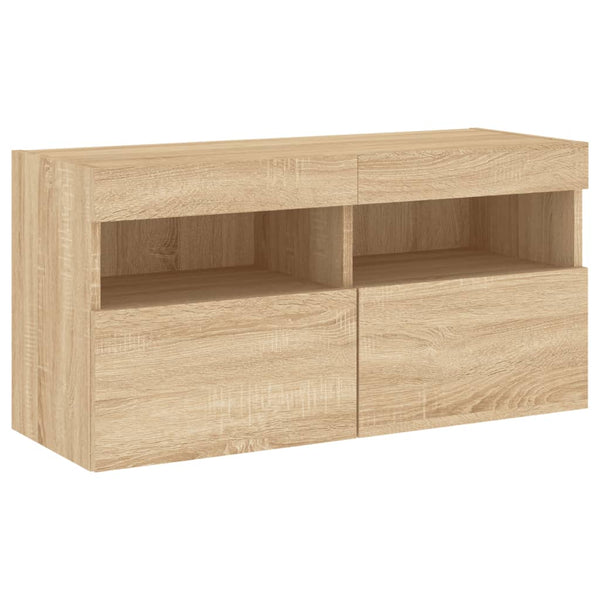 TV-Wandschrank Sonoma Eiche mit LED