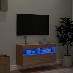 TV-Wandschrank Sonoma Eiche mit LED