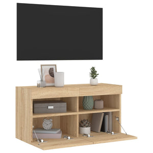 TV-Wandschrank Sonoma Eiche mit LED