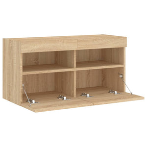 TV-Wandschrank Sonoma Eiche mit LED