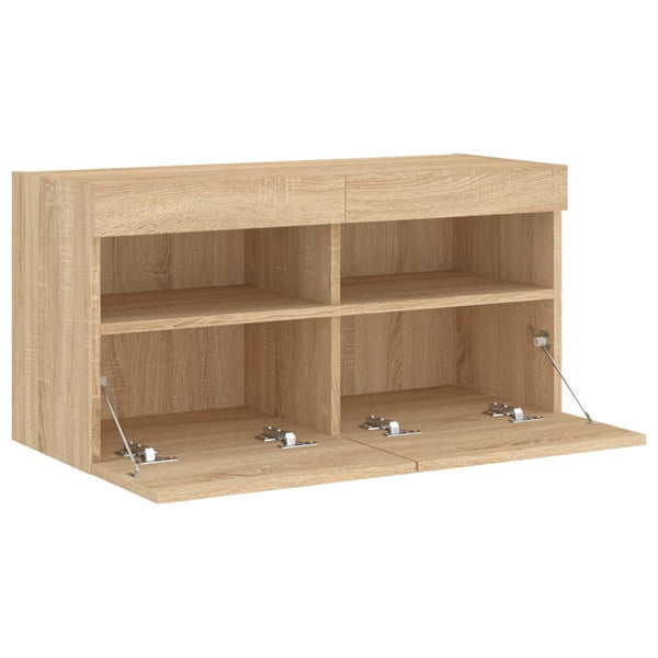 TV-Wandschrank Sonoma Eiche mit LED