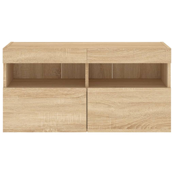 TV-Wandschrank Sonoma Eiche mit LED