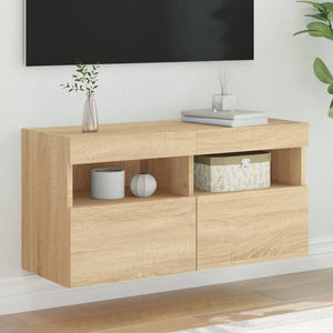 TV-Wandschrank Sonoma Eiche mit LED