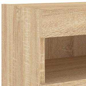 TV-Wandschränke mit LED Sonoma-Eiche 2er Set