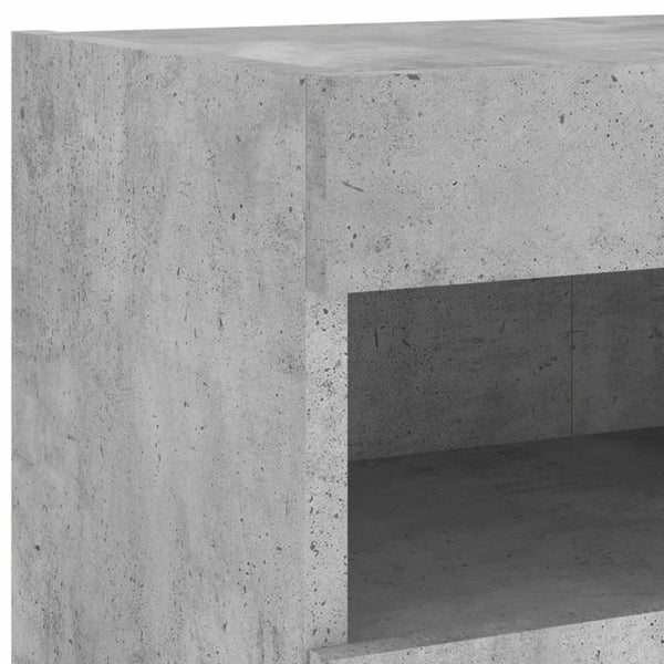 TV-Wandschrank mit LED Betongrau 80cm