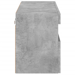 TV-Wandschrank mit LED Betongrau 80cm