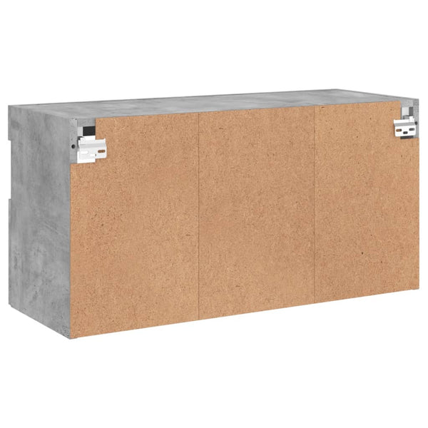 TV-Wandschrank mit LED Betongrau 80cm