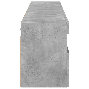 TV-Wandschränke mit LED, 2er-Set, Betongrau