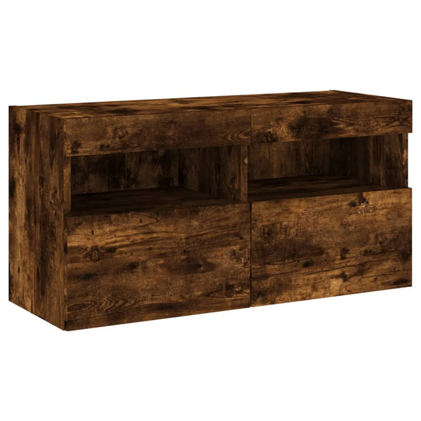 TV-Wandschrank mit LED Räuchereiche 80cm
