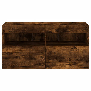 TV-Wandschrank mit LED Räuchereiche 80cm
