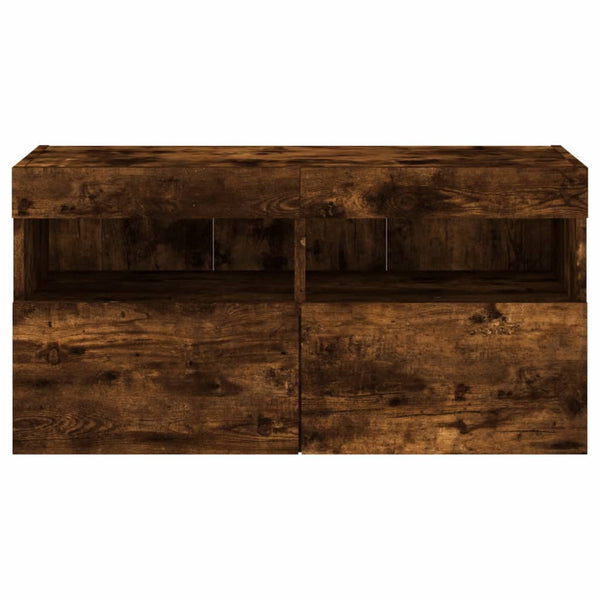 TV-Wandschrank mit LED Räuchereiche 80cm