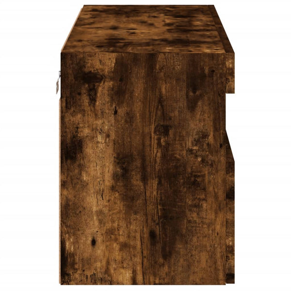 TV-Wandschrank mit LED Räuchereiche 80cm