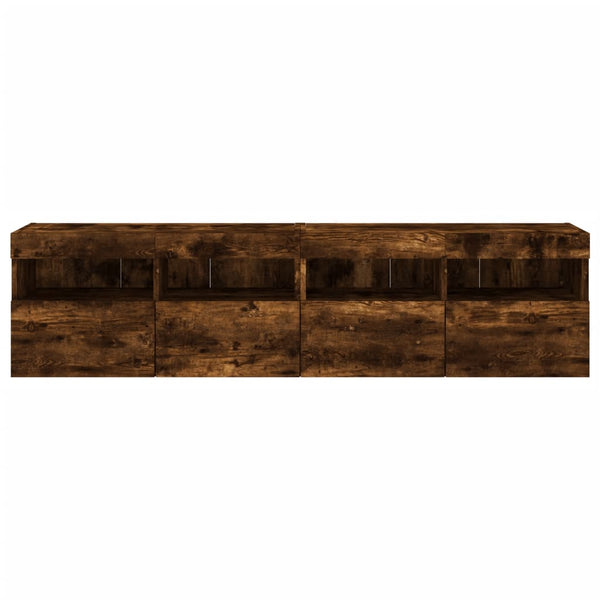 TV-Wandschränke mit LED Räuchereiche 80cm