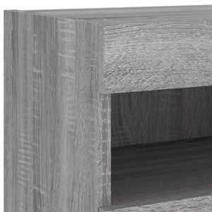 TV-Wandschrank mit LED Grau Sonoma 80 cm