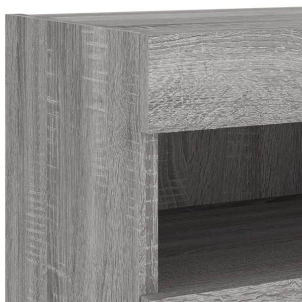 TV-Wandschrank mit LED Grau Sonoma 80 cm
