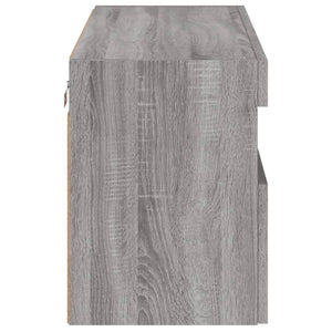 TV-Wandschrank mit LED Grau Sonoma 80 cm