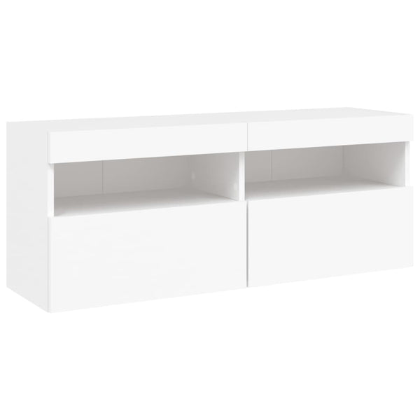 TV-Wandschrank mit LED Weiß 100x30x40 cm