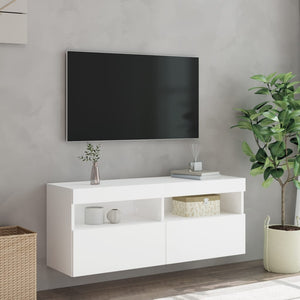 TV-Wandschrank mit LED Weiß 100x30x40 cm
