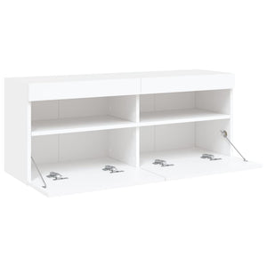 TV-Wandschrank mit LED Weiß 100x30x40 cm