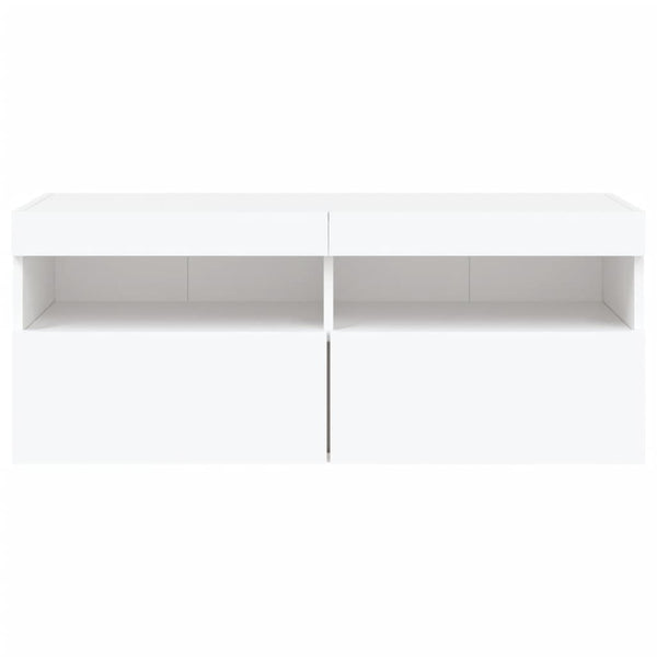 TV-Wandschrank mit LED Weiß 100x30x40 cm