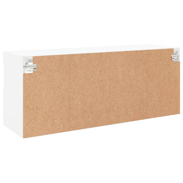 TV-Wandschrank mit LED Weiß 100x30x40 cm
