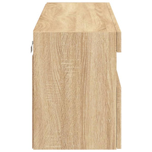 TV-Wandschrank mit LED Sonoma Eiche 100x30x40 cm