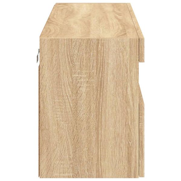 TV-Wandschrank mit LED Sonoma Eiche 100x30x40 cm