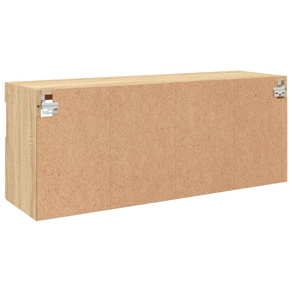 TV-Wandschrank mit LED Sonoma Eiche 100x30x40 cm
