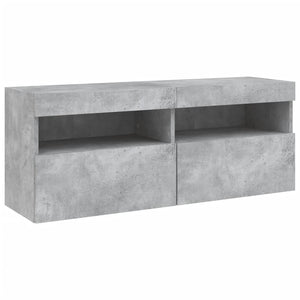 TV-Wandschrank mit LED Betongrau 100cm