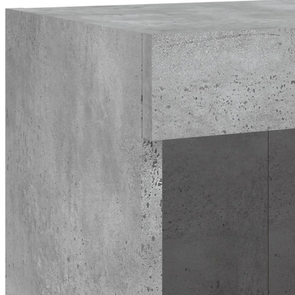 TV-Wandschrank mit LED Betongrau 100cm