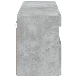 TV-Wandschrank mit LED Betongrau 100cm