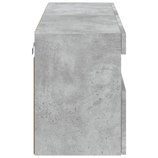 TV-Wandschrank mit LED Betongrau 100cm