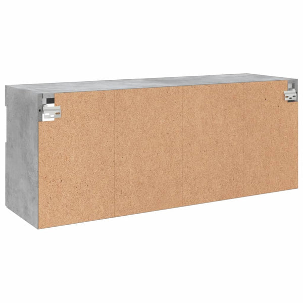 TV-Wandschrank mit LED Betongrau 100cm