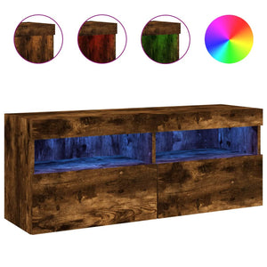 TV-Wandschrank mit LED Räuchereiche 100cm