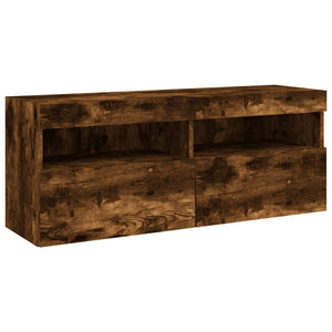 TV-Wandschrank mit LED Räuchereiche 100cm