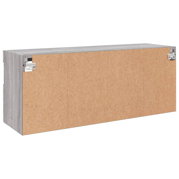 TV-Wandschrank mit LED Grau Sonoma 100 cm