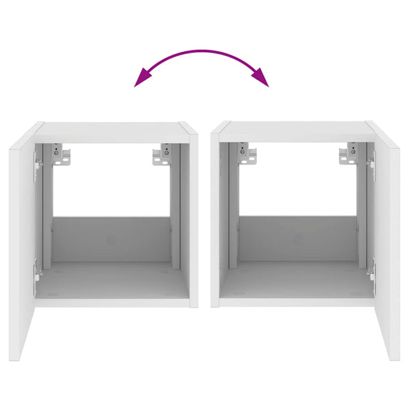TV-Wandschrank mit LED Weiß 30,5cm
