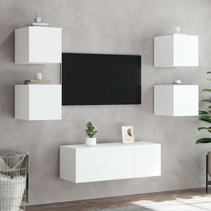 TV-Wandschrank mit LED Weiß 30,5cm